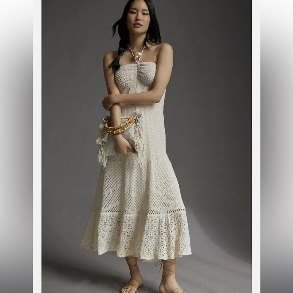 NWT FARM Rio for Anthropologie Crochet Dress
